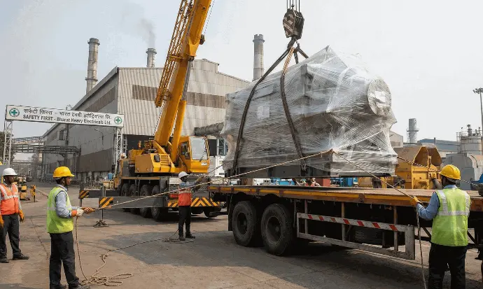 "Heavy machinery and industrial equipment transportation services."