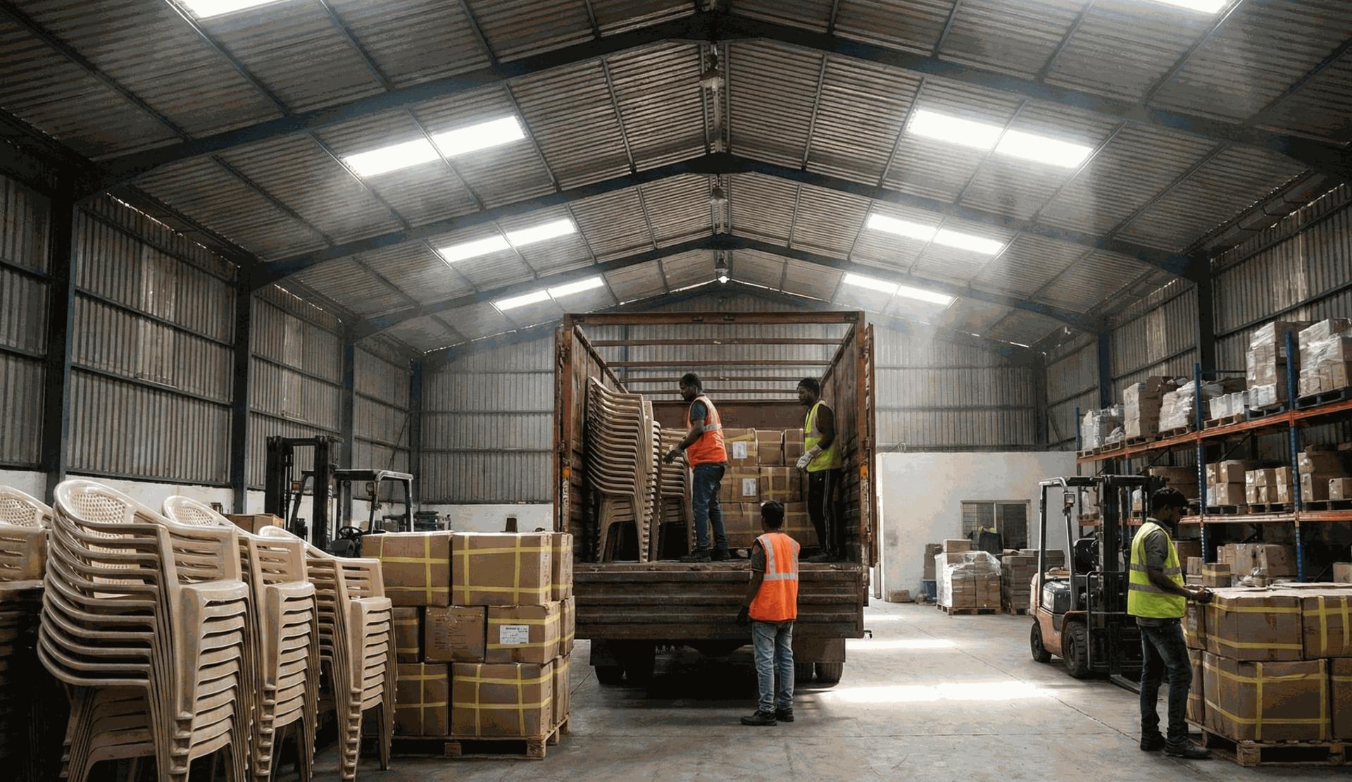 32ft High Cube Container Truck Loading in Vasai.